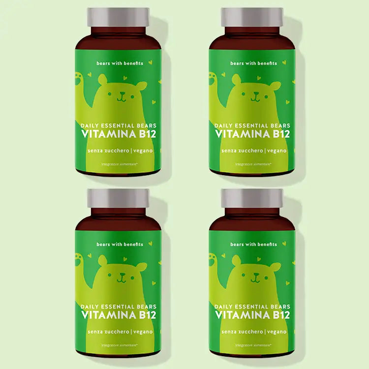 Sei mesi di trattamento degli Orsetti Daily Essential Bears con vitamina B12 di Bears with Benefits.