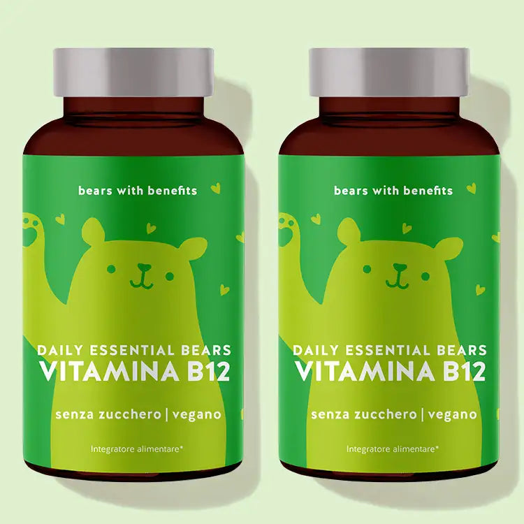 Tre mesi di trattamento degli Orsetti Daily Essential Bears con vitamina B12 di Bears with Benefits.